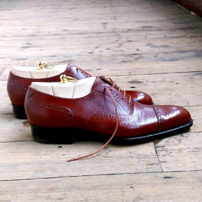 Brown leather shoes for men