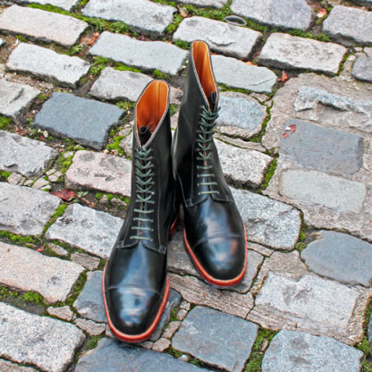 green bespoke boots for winter