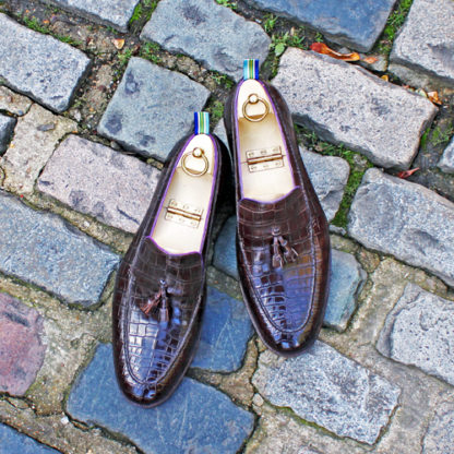 crocodile skin loafers