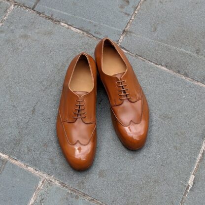 tan bespoke derbies