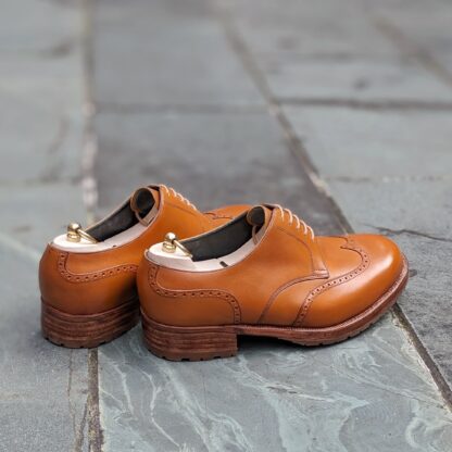 tan derby wincap shoes