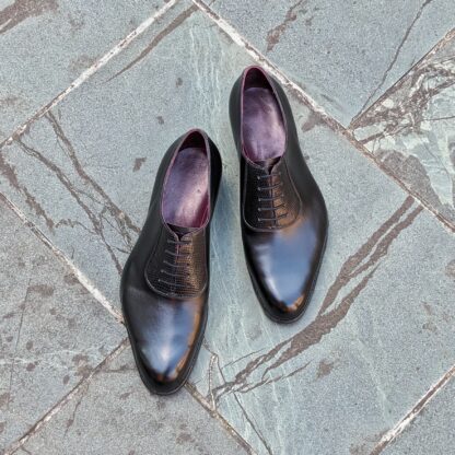 black bespoke adelaide wholecut shoes